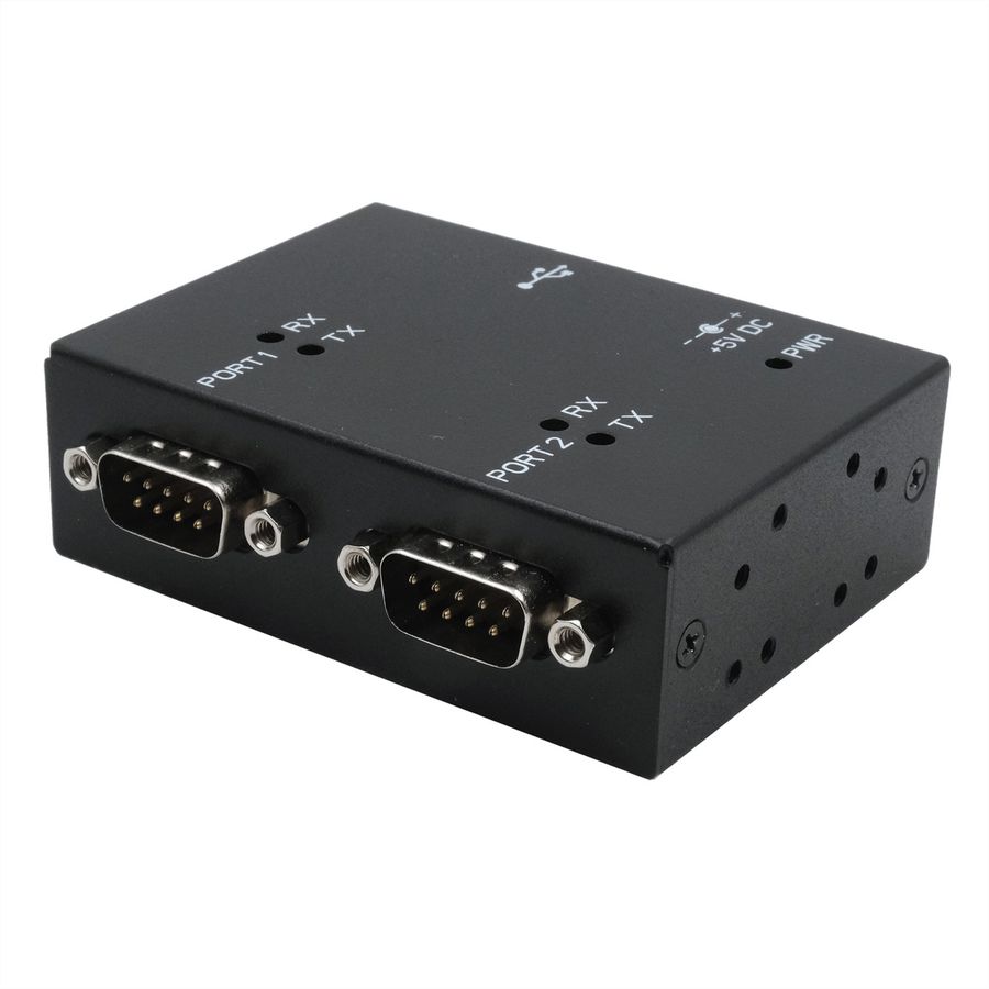 EXSYS EX-13072HM USB 2.0 zu 2 x Seriell RS-232 Ports Metallgehäuse FTDI Chip-Set