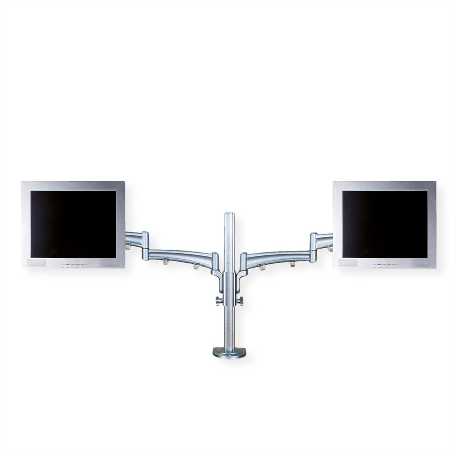 VALUE LCD-Doppelarm Tisch-Trägerstange, 4 Gelenke, separat höhenverstellbar, bis 2x 5 kg