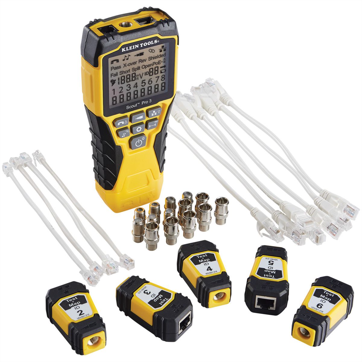 KLEIN TOOLS VDV501-853 Scout® Pro 3 (mit PoE-Test), mit Test-n-Map Remote Fernerkennungskit