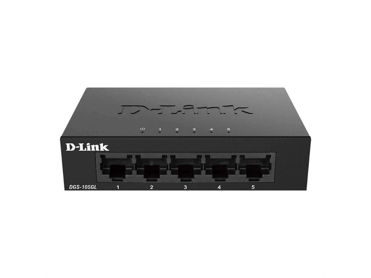 D-Link DGS-105GL/E 5-Port Gigabit Switch Light, Layer2 ohne IGMP