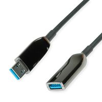 ROLINE USB 3.2 Gen 1 Aktives Repeater Kabel (AOC), ST/BU, schwarz, 10 m