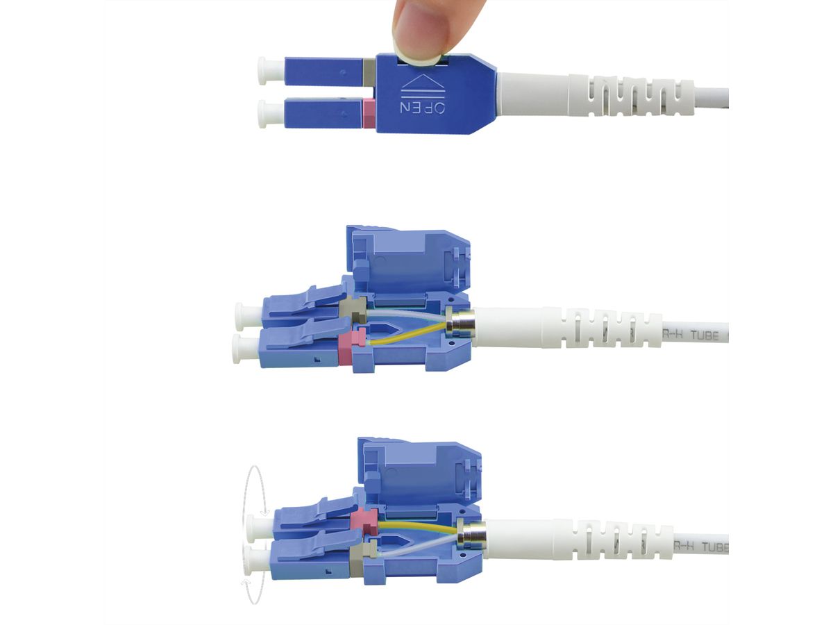 ROLINE LWL-Kabel duplex 9/125µm OS2, LC/LC, UNIBOOT, gelb, 2 m