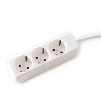 VALUE 3-fach Steckdosenleiste ohne Schalter, weiß, 1,5 m