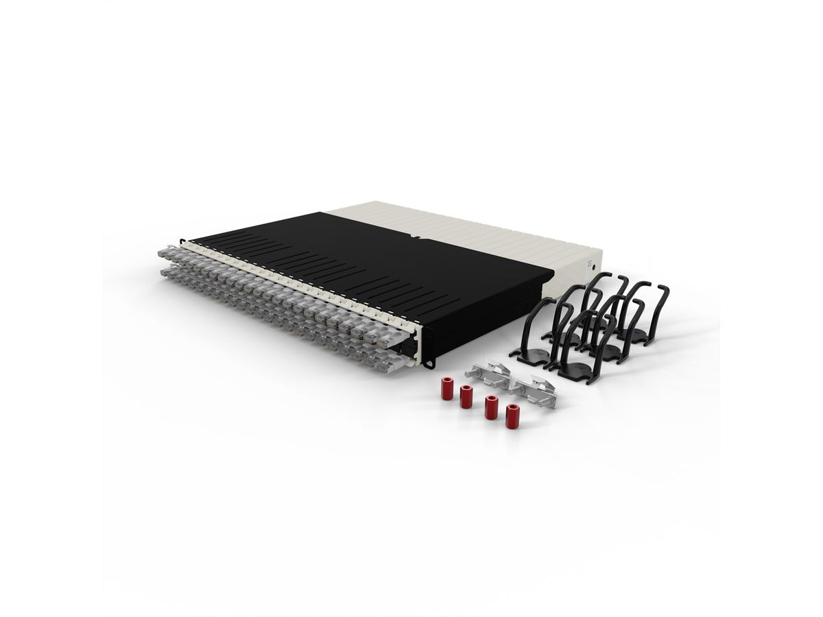 patchbox.one 8RU STP grau Cat.6a 0,8m