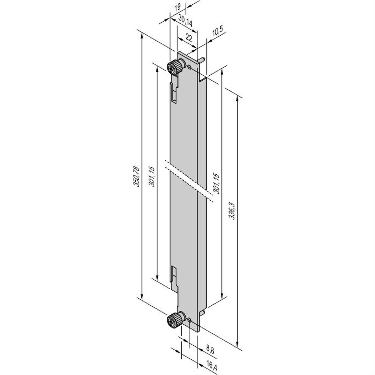 SCHROFF AdvancedTCA-Frontplatten - FRONTPL.8HE 6TE ALU IEA LS