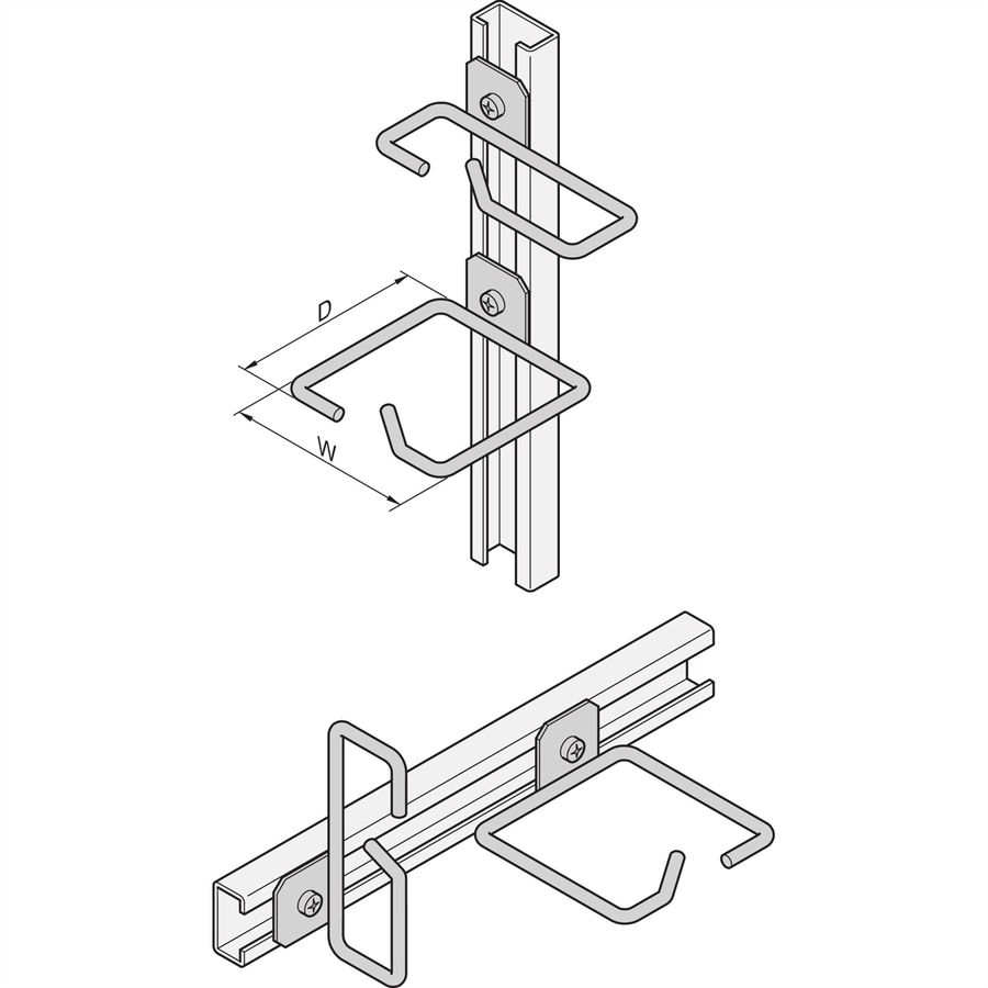 SCHROFF Kabelöse für C-Profil - KABELOESE F. C-PROFIL 45X120