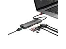 ROLINE USB 3.2 Gen2 Typ C Multiport Dockingstation, HDMI 4K60, 2x USB 3.2 Gen2, 1x USB C PD, 1x Gigabit Eth., 1x SD/microSD Card Reader