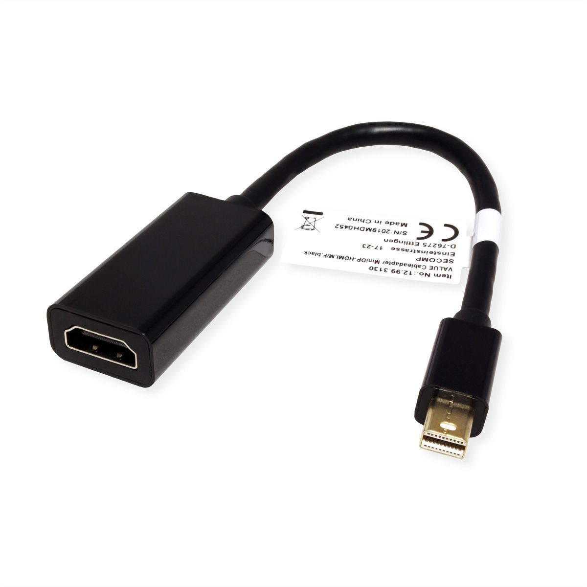 VALUE Mini DisplayPort - HDMI Adapter, Mini DP ST - HDMI BU