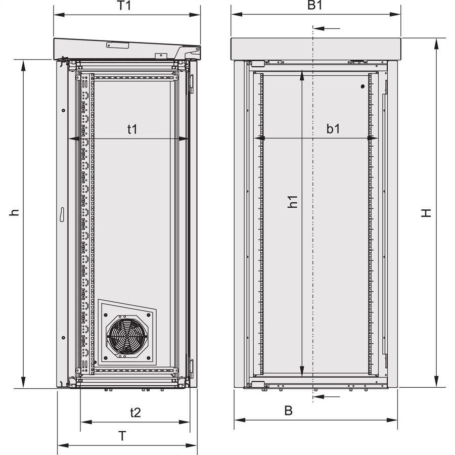 SCHROFF Modular VENT - OD MODUL.29HE 1300W 600T BEL.