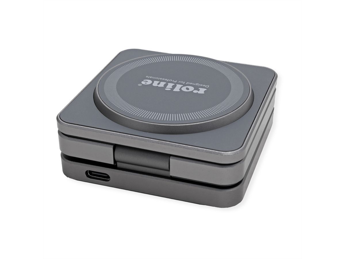 ROLINE 3-in-1 Induktions-Ladestation, faltbar, für Samsung