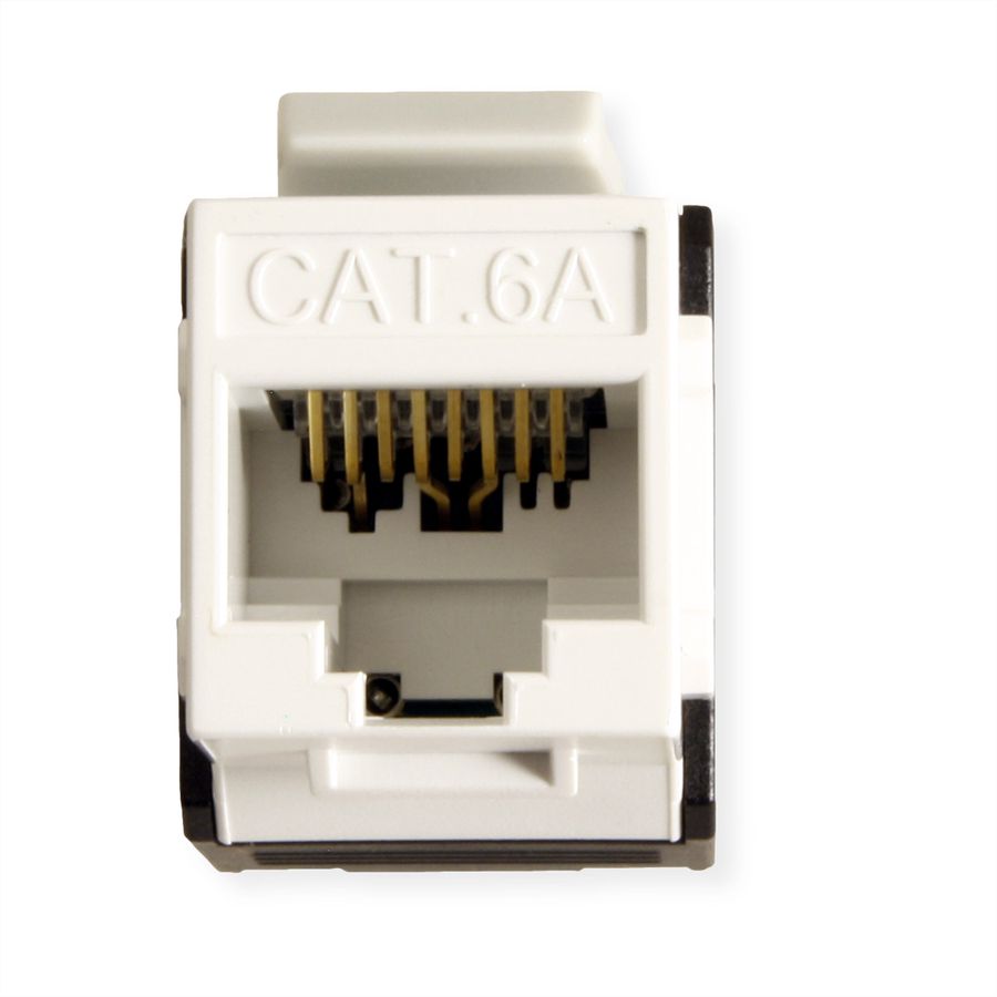 ROLINE Cat.6A (Class EA) Keystone, ungeschirmt, werkzeuglos, weiss