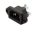 BACHMANN Kaltgerätestecker IEC320 C14, schwarz, Schraubanschluß