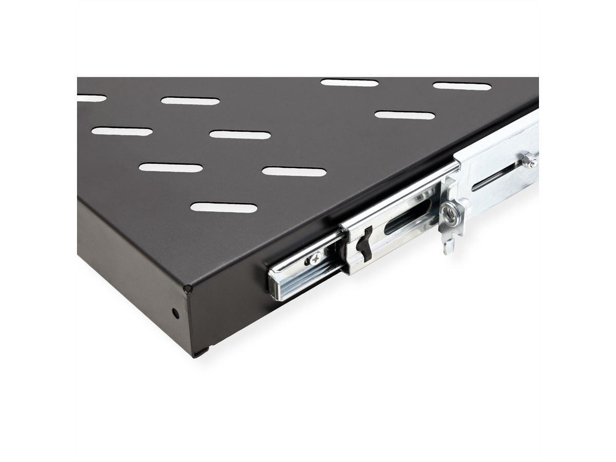 VALUE 19"-Fachboden ausziehbar, 420 x 568 mm, 25kg Traglast