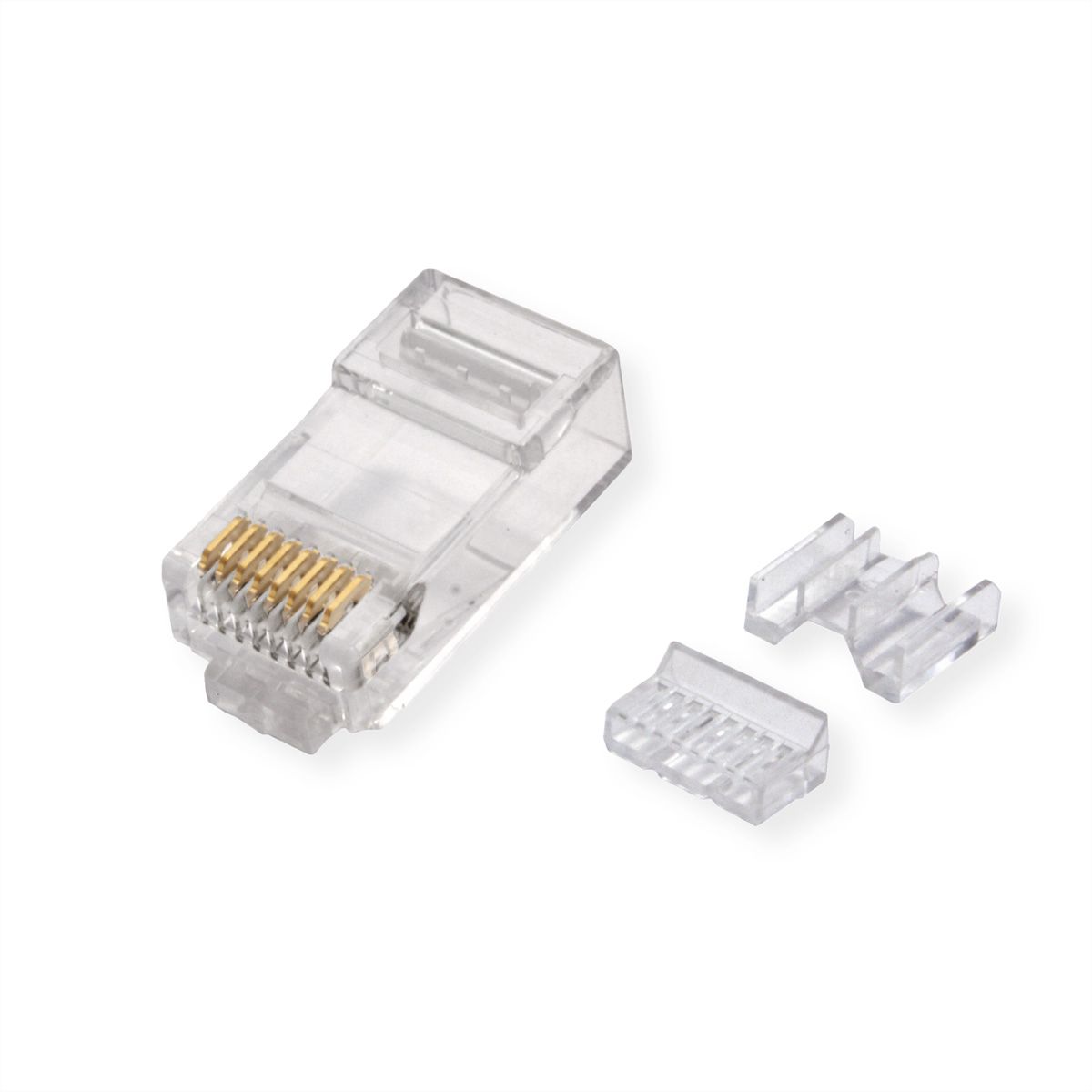 ROLINE RJ-45 Modular Plug ungeschirmt Cat.6A (Class EA), für Massiv-/Litzendraht, 10 St.