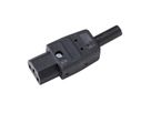 BACHMANN Kaltgerätekupplung IEC320 C13 10A/250VAC, Schraubanschluß, schwarz