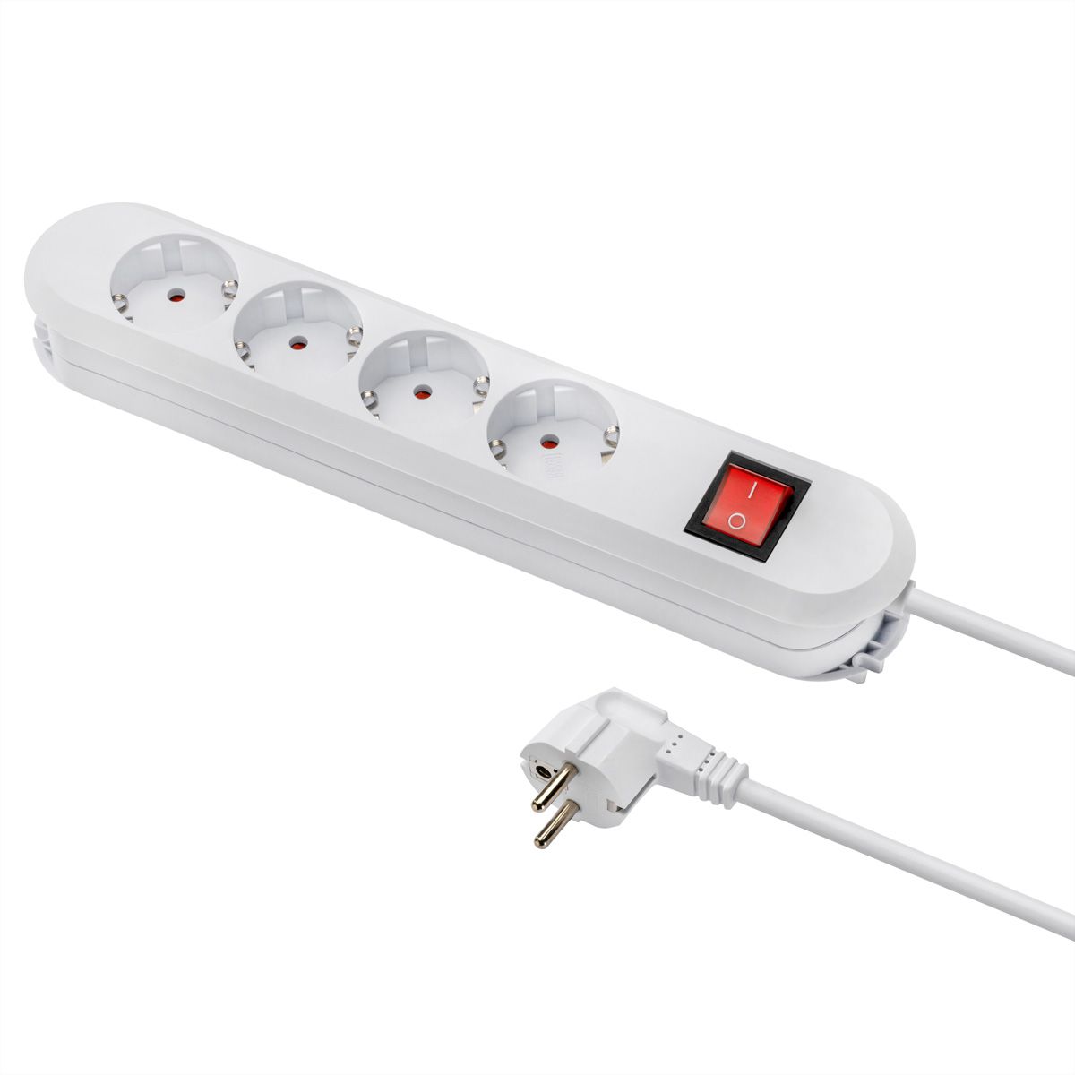BACHMANN SMART Steckdosenleiste 4x Schutzkontakt, Schalter, weiß, 1,5 m