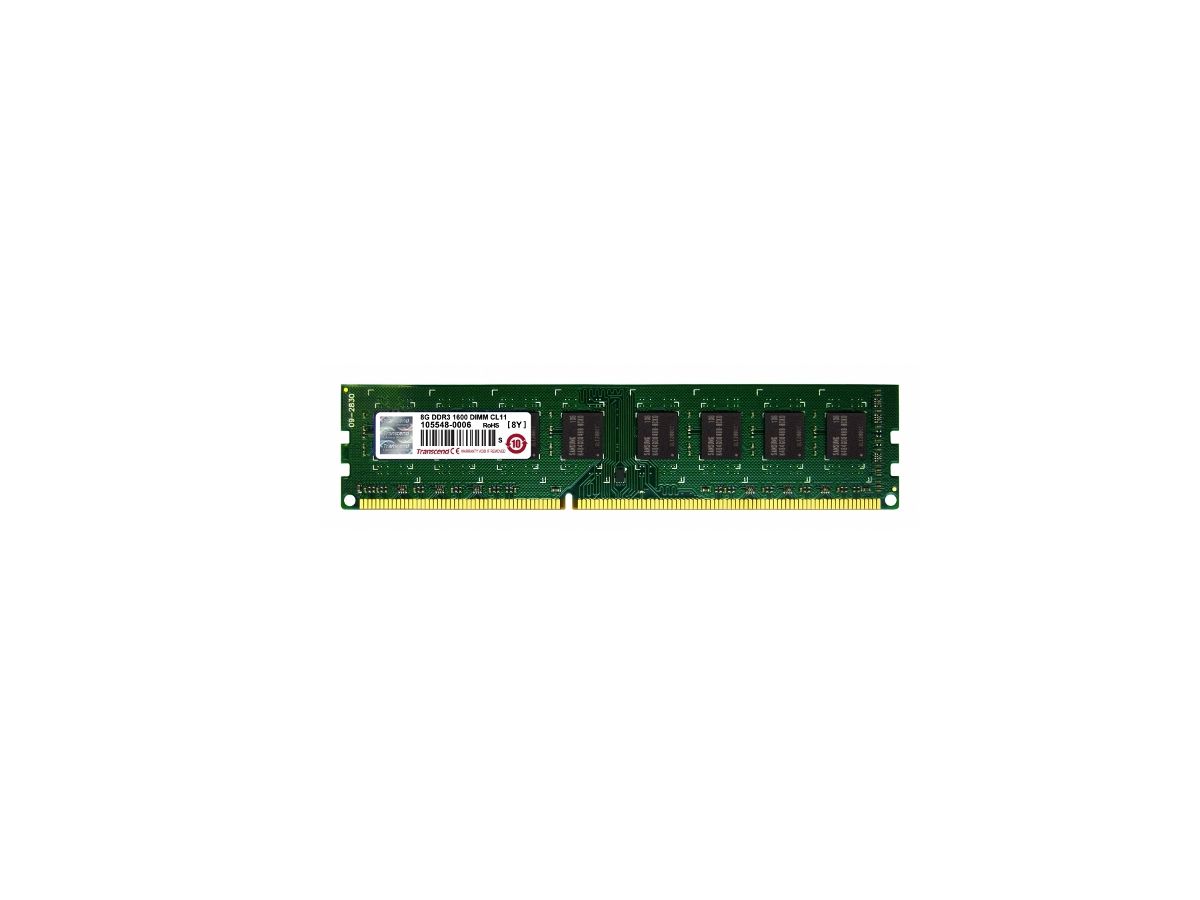 Transcend 8GB DDR3 1600MHz ECC-DIMM 11-11-11 2Rx8 Speichermodul 2 x 8 GB