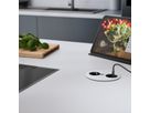BACHMANN TWIST 1x Schutzkontakt, Aderendhülsen, USB-Charger, Schutzkontaktmontagestecker, weiß, 2 m