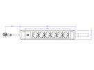 BACHMANN PRIMO 2 6xCEE7/3 mit Schlaufe 2,0m CEE7/7 RAL5010