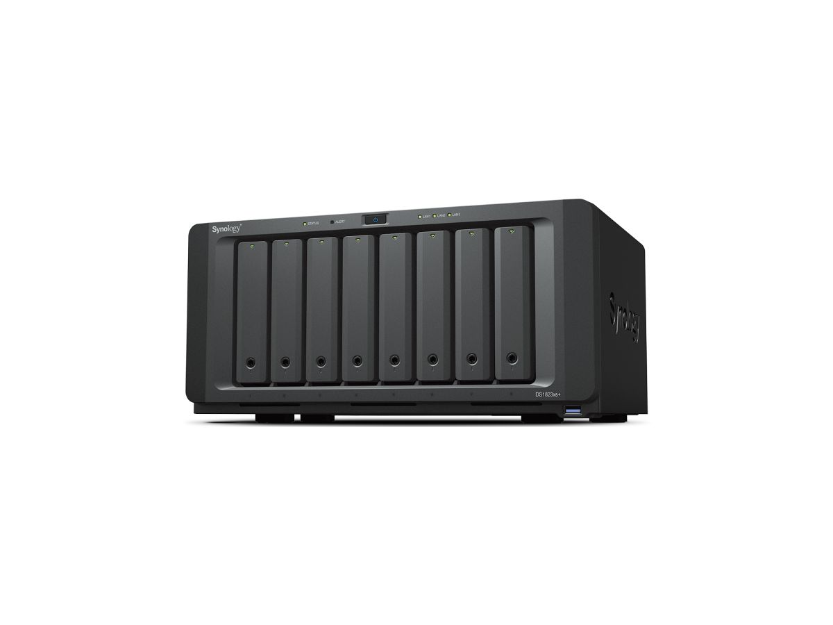 Synology DiskStation DS1823XS+ NAS & Speicherserver Tower AMD Ryzen V1780B 8 GB DDR4 DiskStation Manager Schwarz