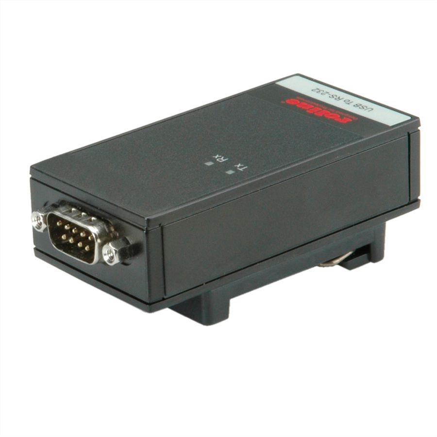 ROLINE USB 2.0 nach RS-232 Adapter für DIN Hutschiene, 1 Port