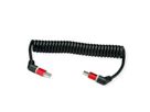 ROLINE USB 2.0 Kabel, Typ C - C, ST/ST, 360° Rotation, 60W, Spiralkabel, schwarz / rot, 1,5 m