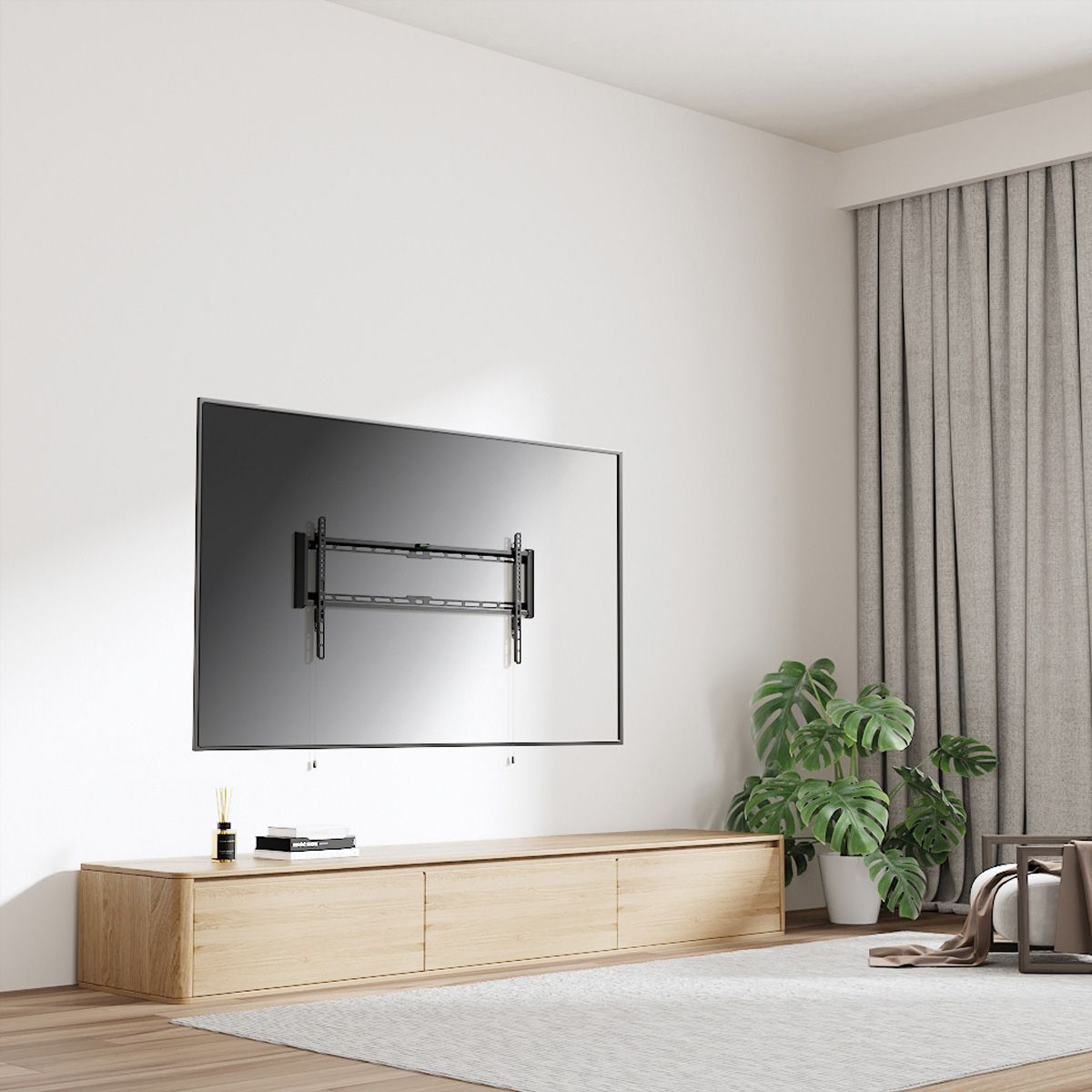 VALUE TV-Wandhalterung, fest, 43-90 Zoll, bis 75 kg