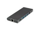 VALUE USB Typ C Dockingstation, HDMI 4K60, 4x US3.2Gen1 (1x C + 3x A), 1x PD, 1x SD/TF, 1x RJ45, 1x 3.5mm