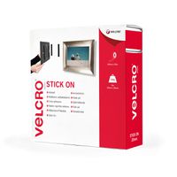 VELCRO® Klettband Selbstklebend, Haken & Flausch 20mm x 25m Schwarz