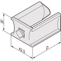 SCHROFF Kunststoffkabelöse - KABELOESEN KUNST.100X42MM 5ST