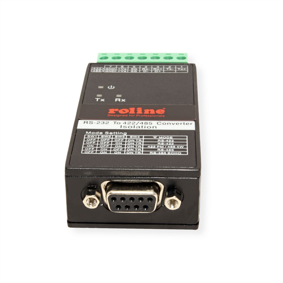 ROLINE RS232 nach RS422/485 Konverter für DIN Hutschiene