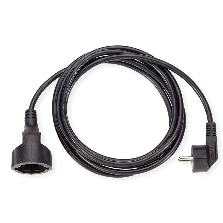 BACHMANN Schutzkontakt-Verlängerungskabel, 230VAC, schwarz, 10 m