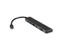 VALUE USB Typ C Dockingstation, HDMI 4K60, 2x USB2.0 (A+C) + 1x USB3.2 Gen1 (A), 1x PD, 1x SD/TF