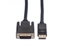 ROLINE DisplayPort Kabel DP ST - DVI ST, LSOH, schwarz, 3 m
