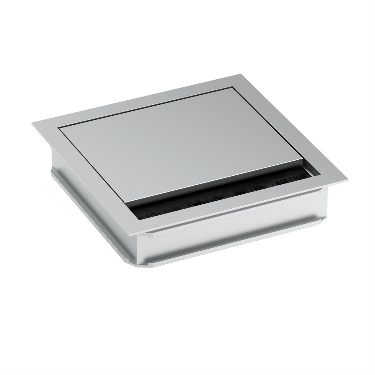 BACHMANN LOOP SQUARE Kabeldurchführung, 120mm, silberfarben