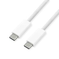 ROLINE USB4 Gen3x2 Kabel, C–C, ST/ST, 8K UHD-2, 40Gbit/s, 240W, weiß, 1 m