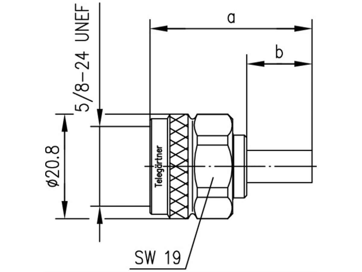 TELEGÄRTNER N-Crimpstecker, für RG-223/U