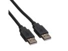 ROLINE USB 2.0 Kabel, Typ A-A, schwarz, 0,8 m