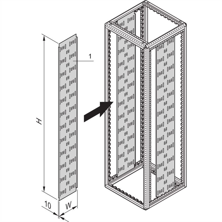 SCHROFF Kabeltrasse - KABELTRASSE 2200H 250T (2X)