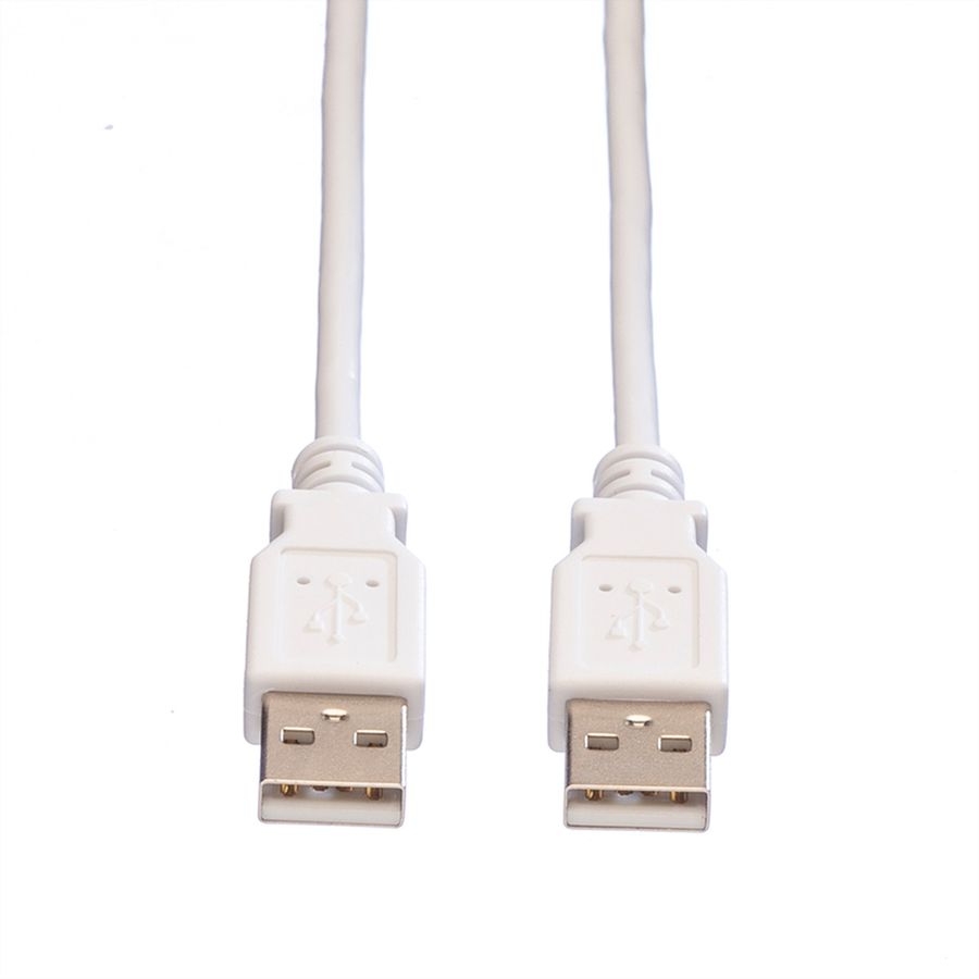 VALUE USB 2.0 Kabel, Typ A-A, weiß, 0,8 m