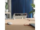 BACHMANN DESK2 2xUTE 1xUSB C/C 65W, L=0,2m INOX