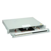 TELEGÄRTNER PROFI V LWL-Panel mit Kupplungen & Pigtails, 12x LC Duplex, beige, OM2, Grade B