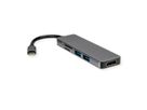 ROLINE Dockingstation USB Typ C, 4K HDMI, 2x USB3.2 Gen1 (Typ A), SD/MicroSD