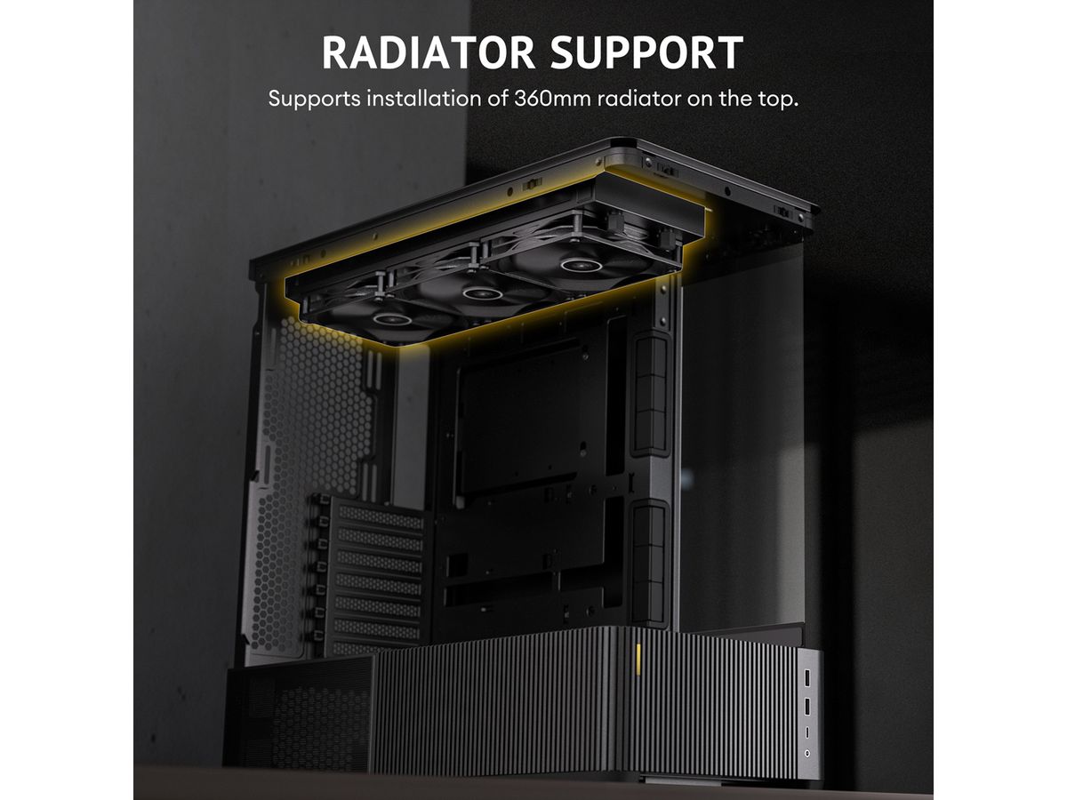 ANTEC Constellation C6 Curve Air PC Gehäuse ATX Midi Tower, schwarz