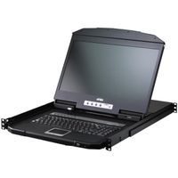 ATEN CL3708NW F 8-Port-USB-HDMI-Einzelschienen-Breitbild-LCD-KVM-Konsole, F-Layout