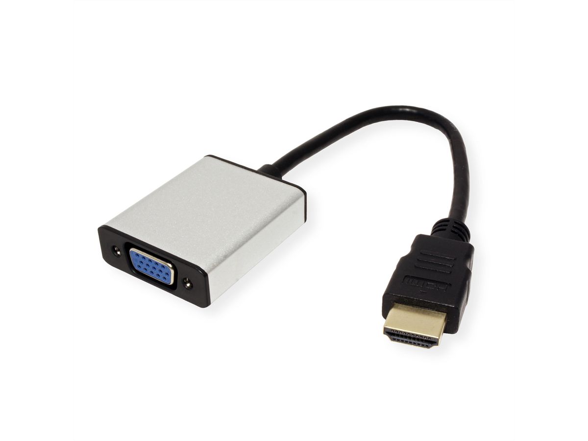 VALUE Adapterkabel HDMI zu VGA+3,5mm-Audio (Stereo)