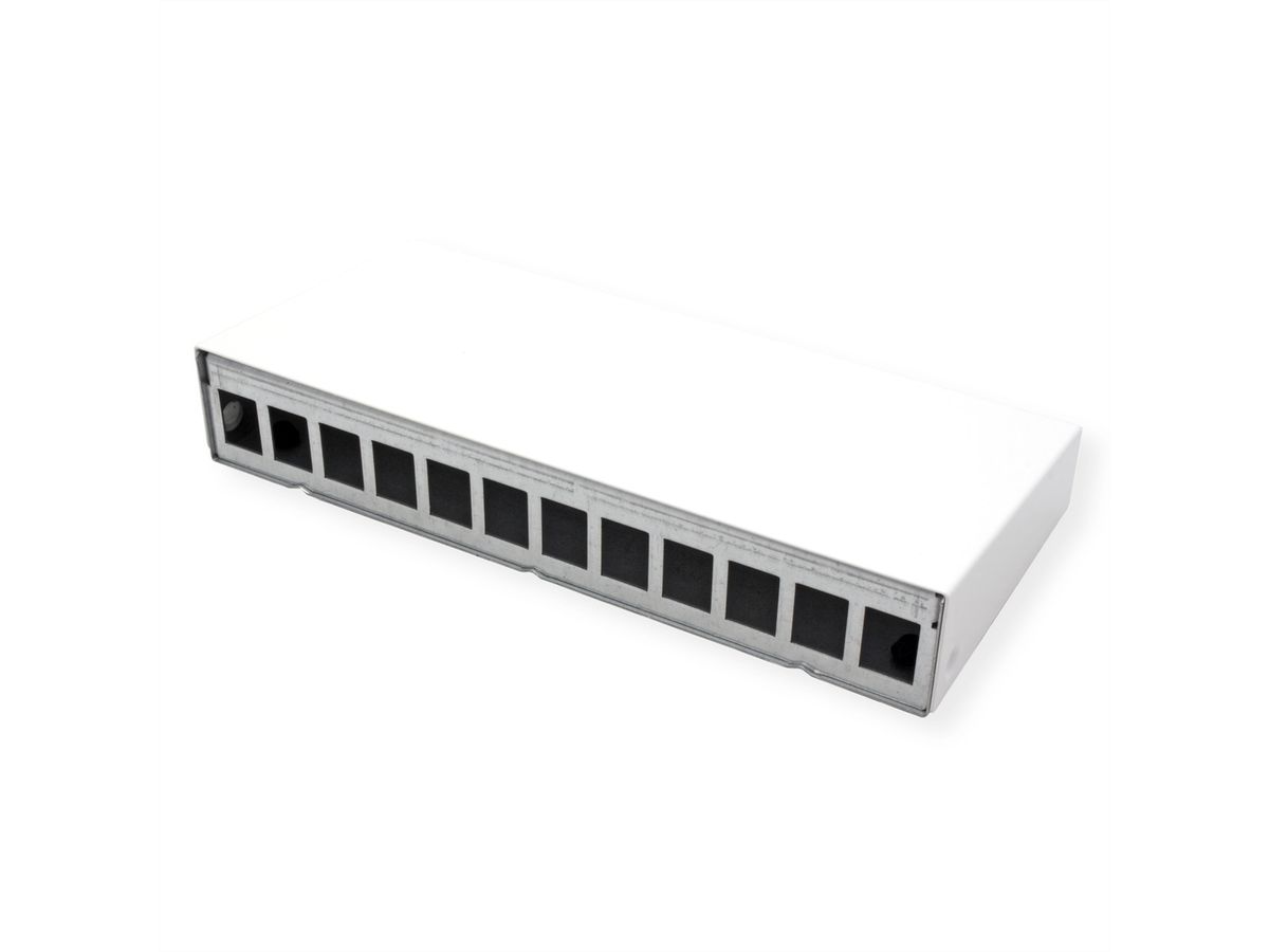 METZ CONNECT Keystone AP-Gehäuse 12 Port reinweiß RAL9010