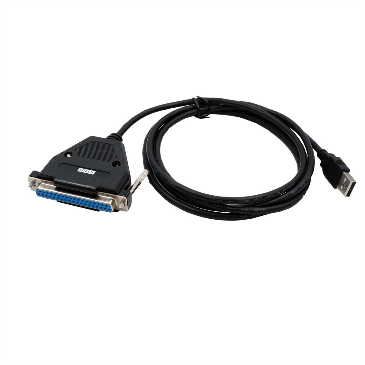 EXSYS EX-1324-37P USB 2.0 zu 4x Seriell, RS-232 Ports mit 37 Pin Buchse, Konverter, FTDI, schwarz, 1,8 m