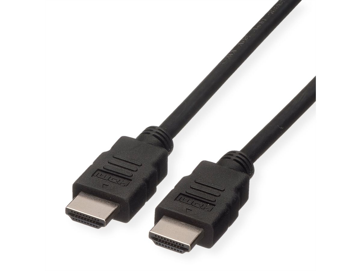 ROLINE HDMI High Speed Kabel mit Ethernet, LSOH, schwarz, 2 m