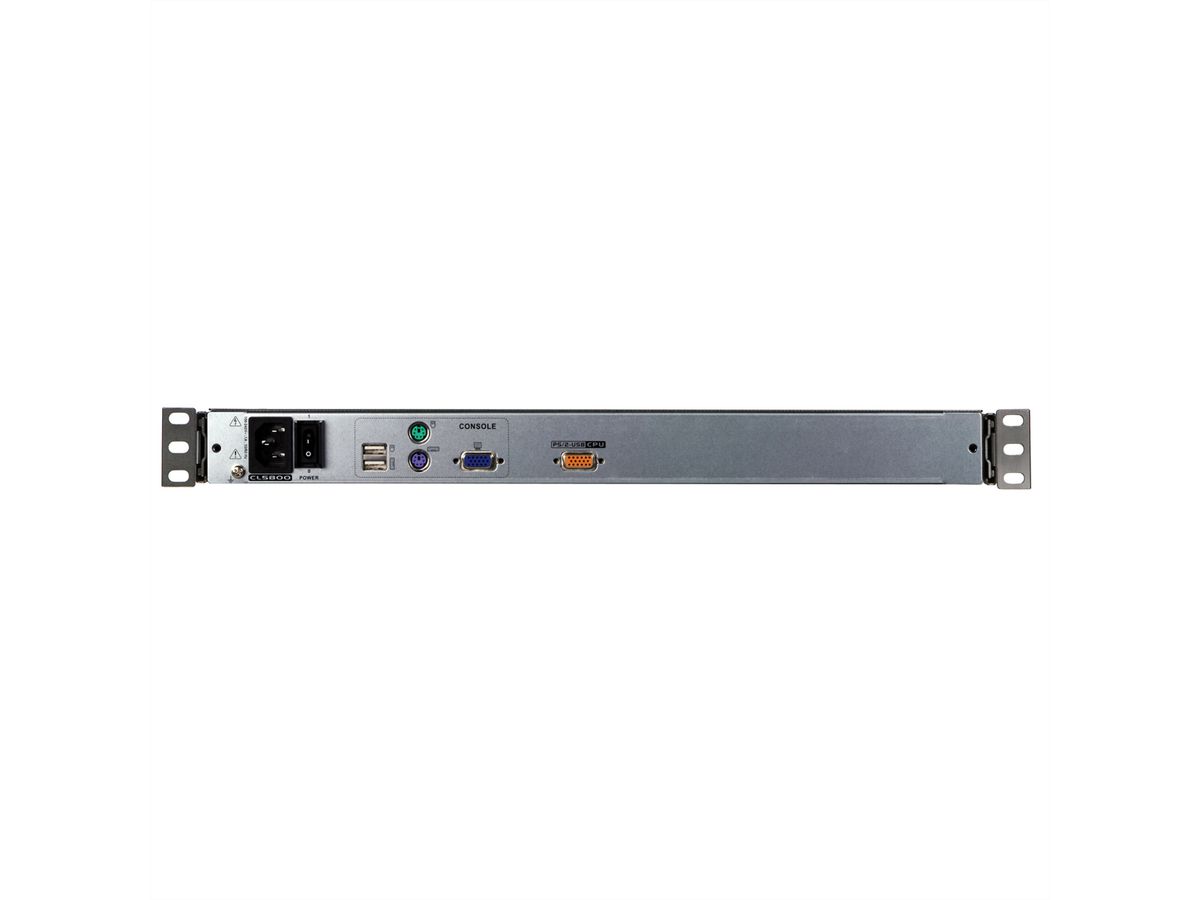 ATEN CL5800N KVM-Konsole, 48cm LCD, VGA, PS/2-USB, Peripheral Port, DE-Layout